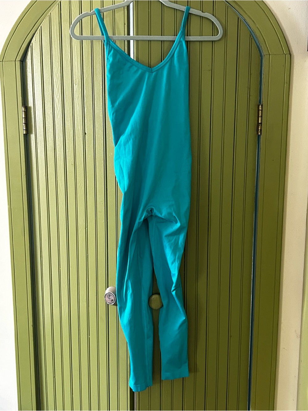 Teal One-Piece Spaghetti Strap Jumpsuit